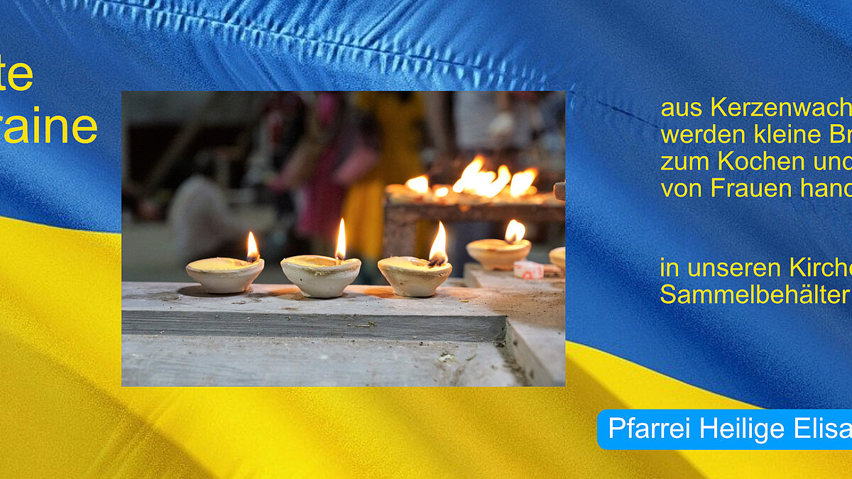 Kerzenwachs für die Ukraine